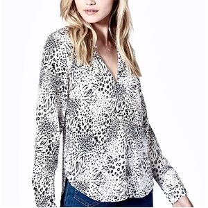 Joie Shauna Porcelain Animal Print Top